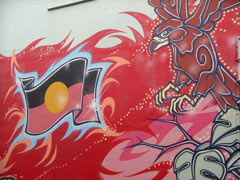 Former 3CR Indigenous Mural