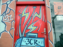 3CR Community Radio station's front door