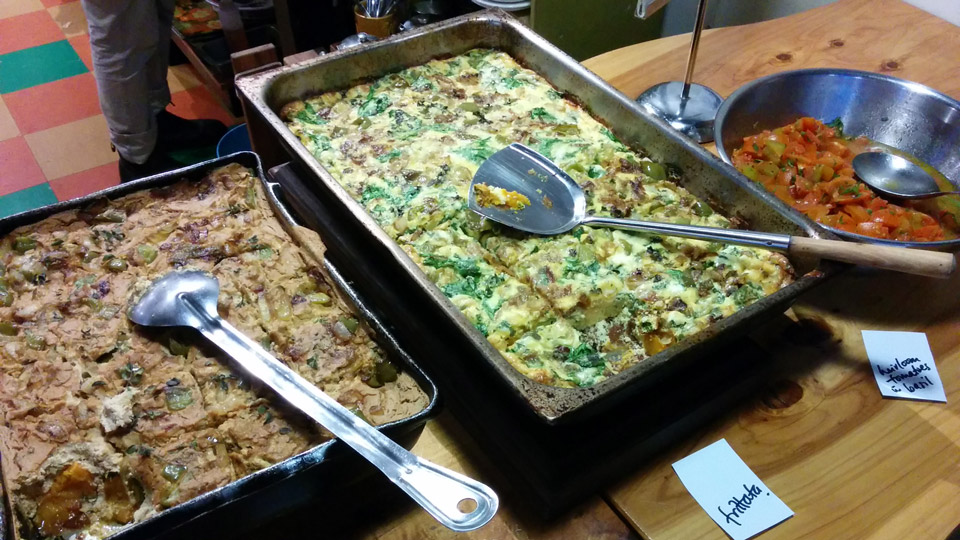 Some of the delicious food served up by Friends of the Earth
