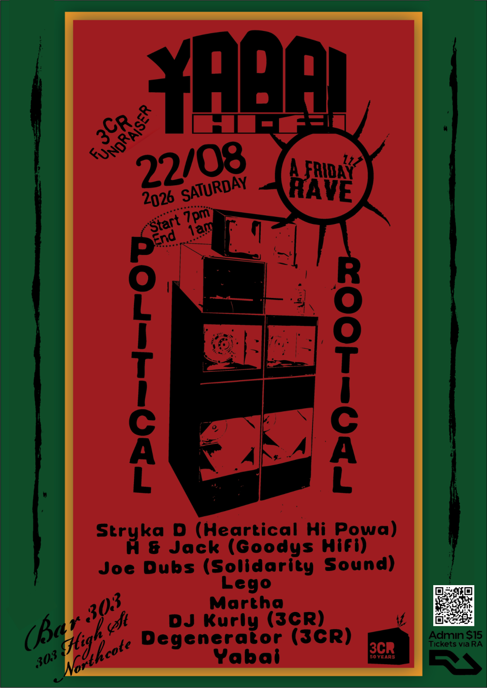 Friday Rave gig 22 August 