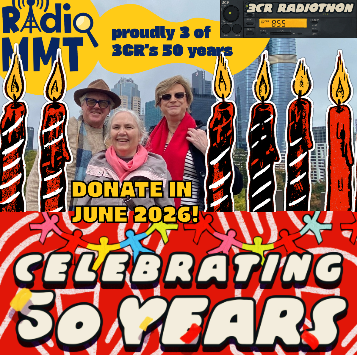Donate to 3CR radiothon and choose RadioMMT as your show!