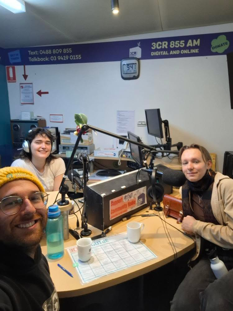 An Image of Amy and Urban Guerrillas in the 3CR Studio