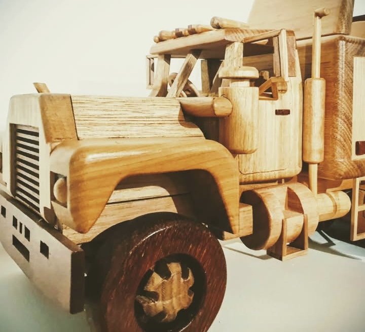 Wooden Truck Sculpture from Orbost Arts Centre