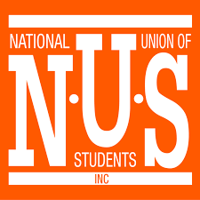 National Union of Students white writing on Orange background