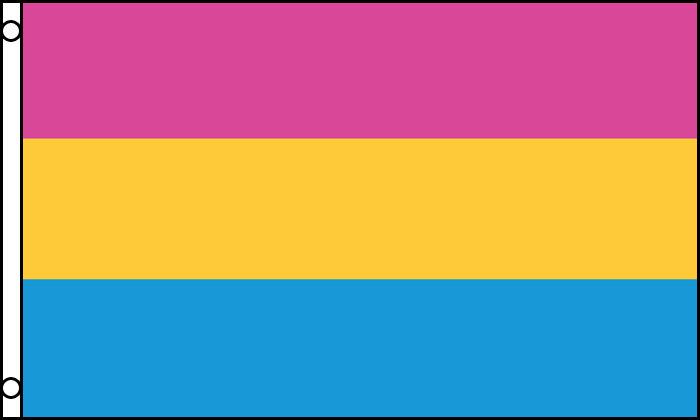 pan flag purple yellow light blue horizontal stripes