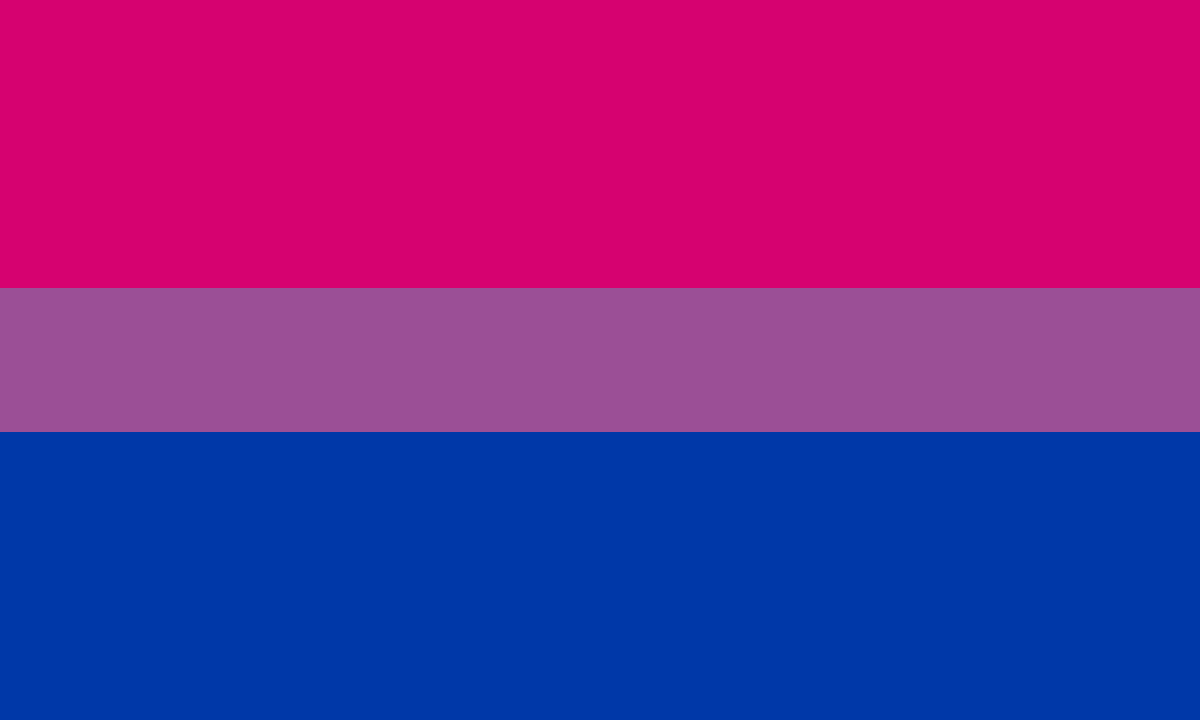 Bi colours pink purple blue