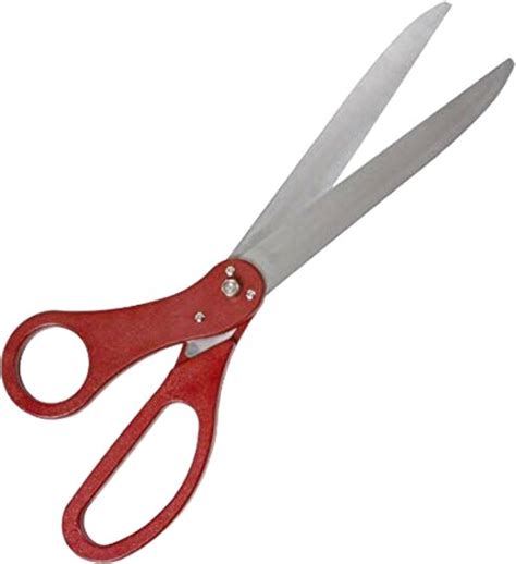 giant scissors with red handles