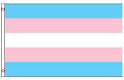 blue pink white horizontal stripes of trans flag