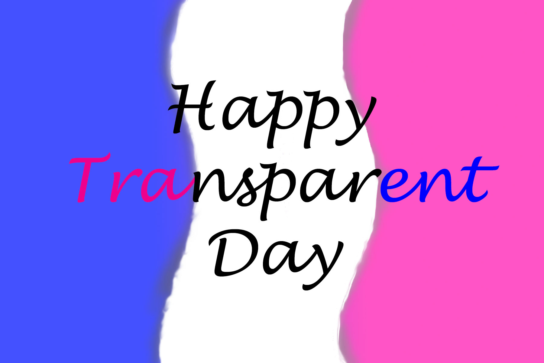 blue wite asnd pink background wording happy transparent day