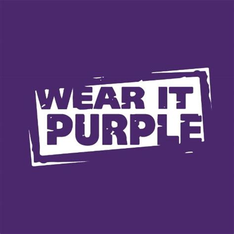 purple text wear it purple on white with purple border