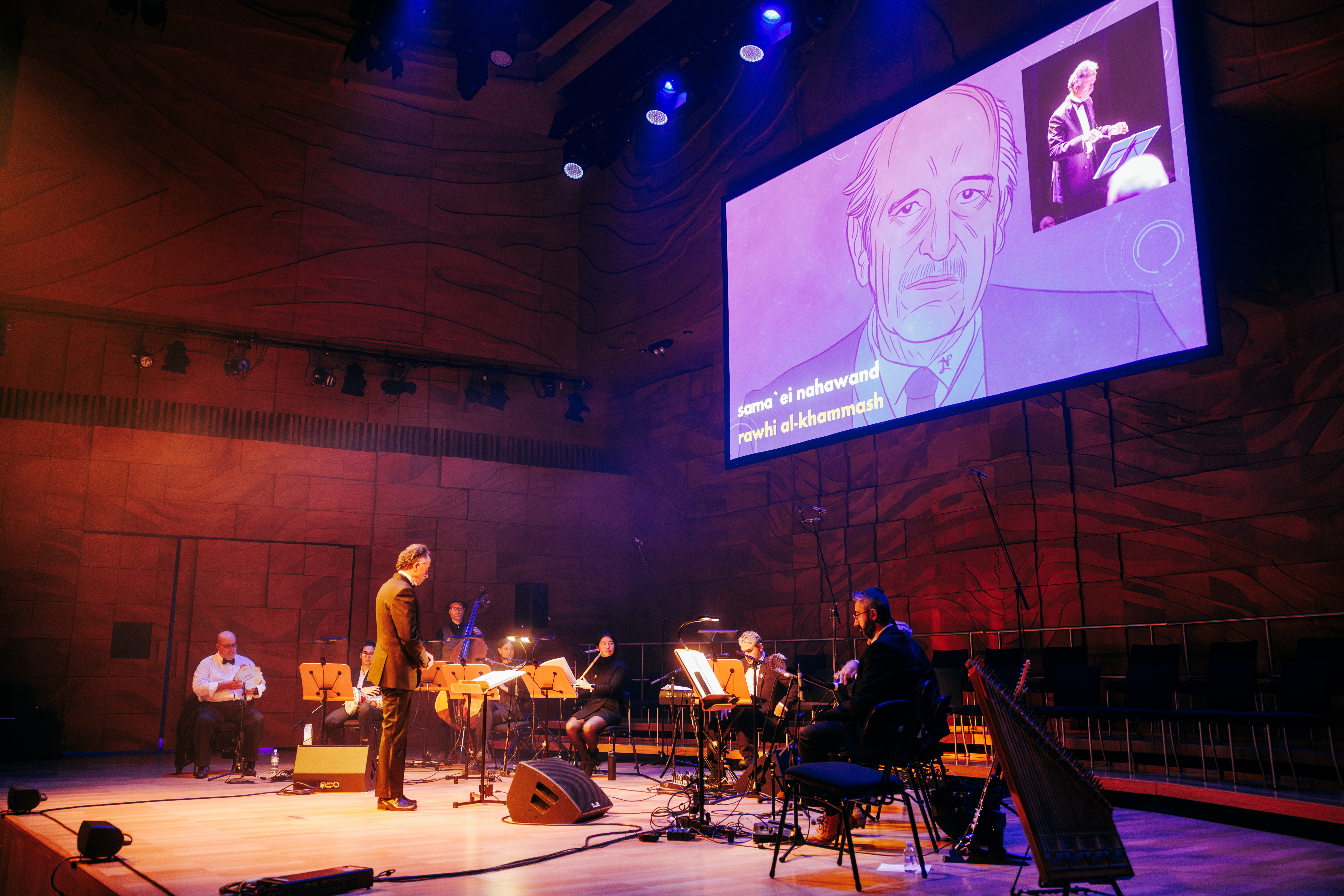 Tarab Ensemble performing a musical work by Rohi al-Khammash