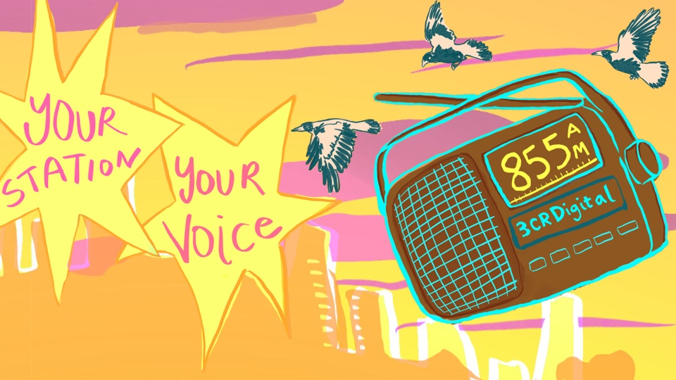 3CR Radiothon | Artwork by Sofia Sabbagh