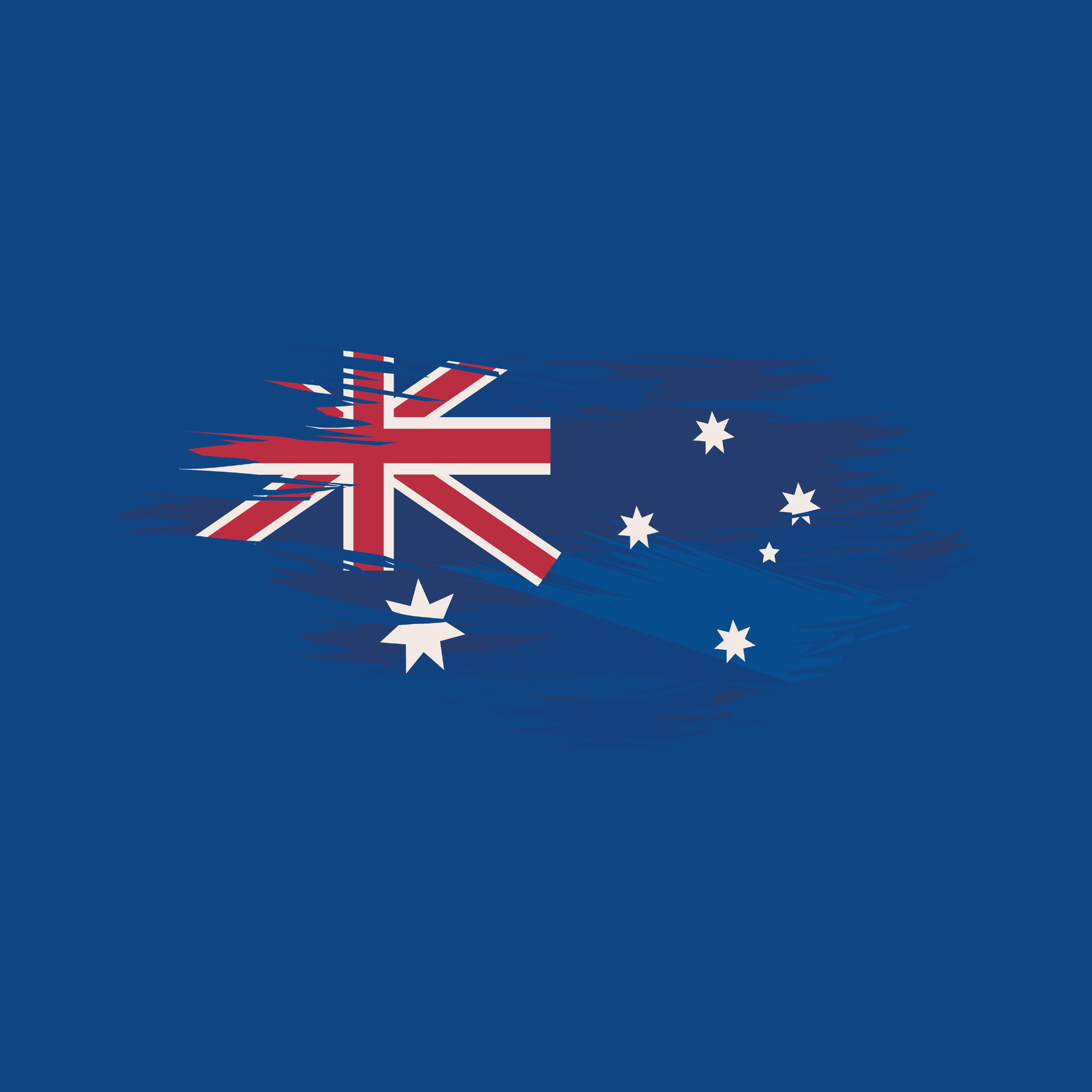 Blue background with a scattered Australian flag on top of it
