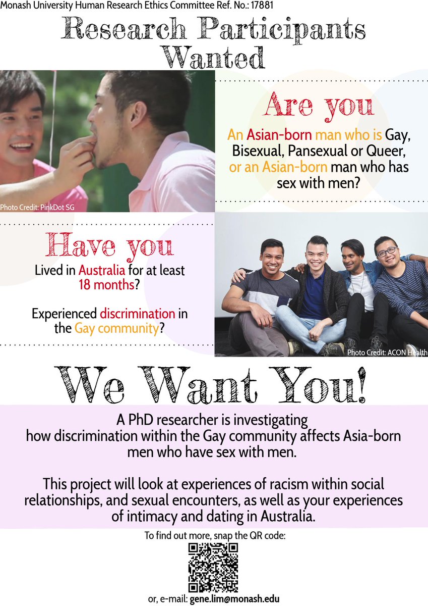 Intersex Human Rights & Response to Victoria's Gender on Birth Certificates Bill, Morgan Carpenter; Gay Community Discrimination in Australia Towards Asian Queer Men Research, Gene Lim