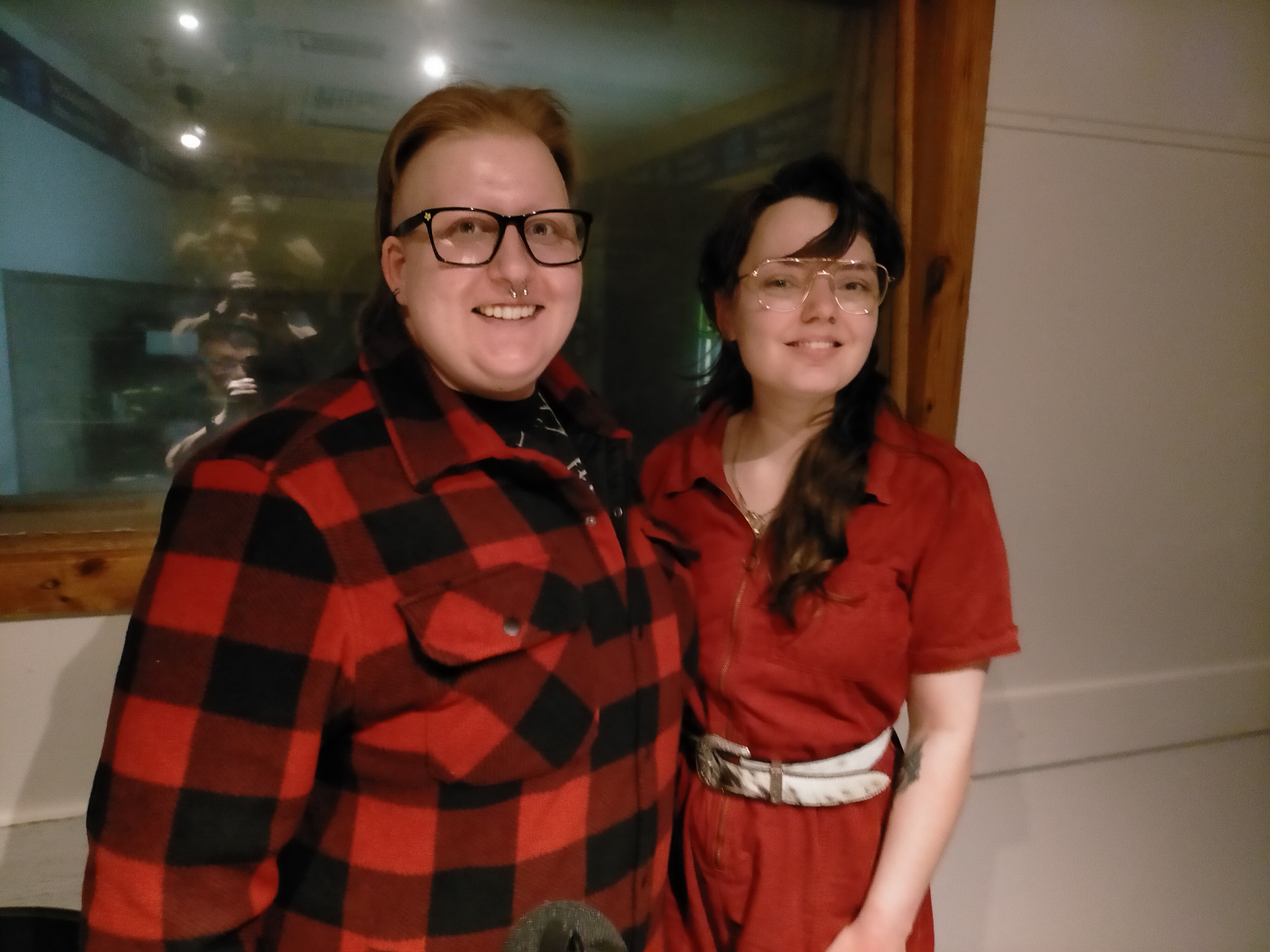 Drag Kings Teddy Clitter & Alf Alpha in the studio