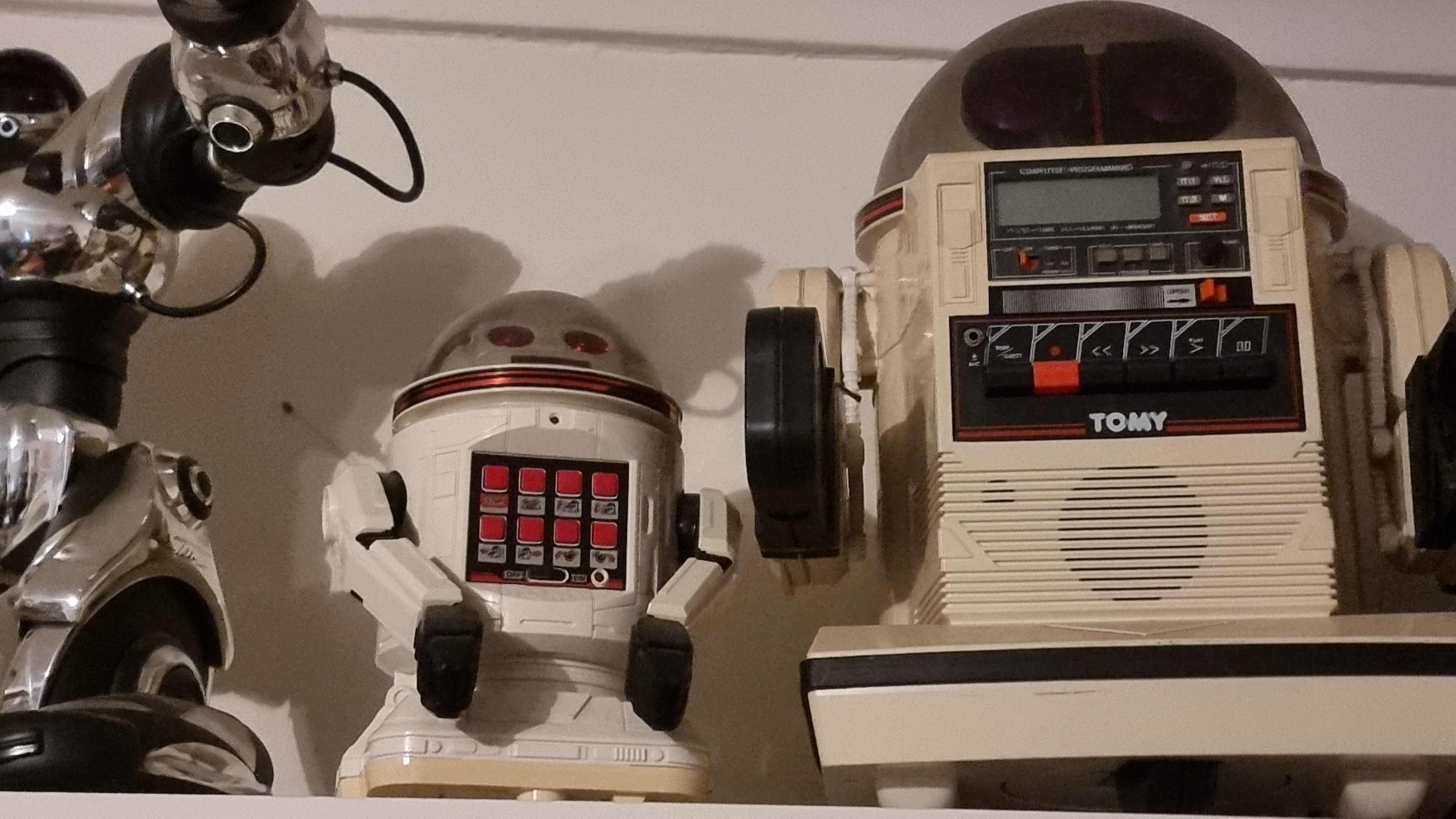 A range of toy robots