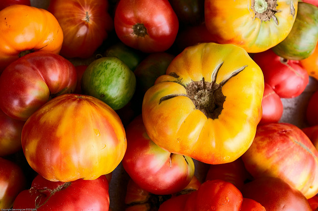 Heirloom tomatoes (Photo by See-Ming Lee, via Flickr)
