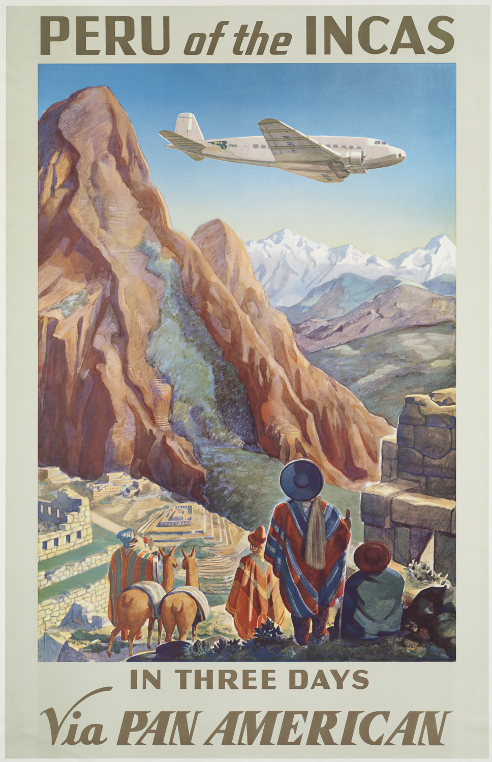 Vintage air travel poster