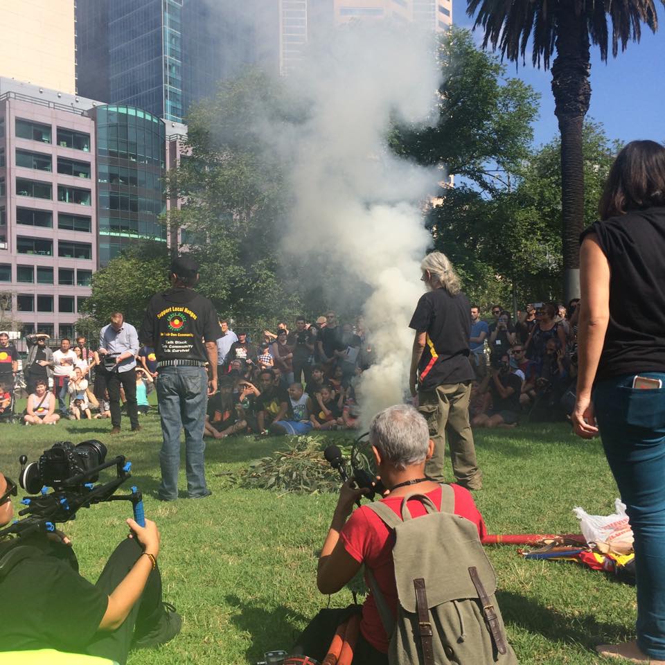 Invasion Day 2016 - Viv, Robbie, Uncle Larry 