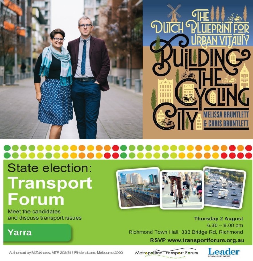Melissa and Chris Bruntlett from Modacity announced as keynote speakers at Australian Walking and Cycling Conference and Metropolitan Transport Forum series