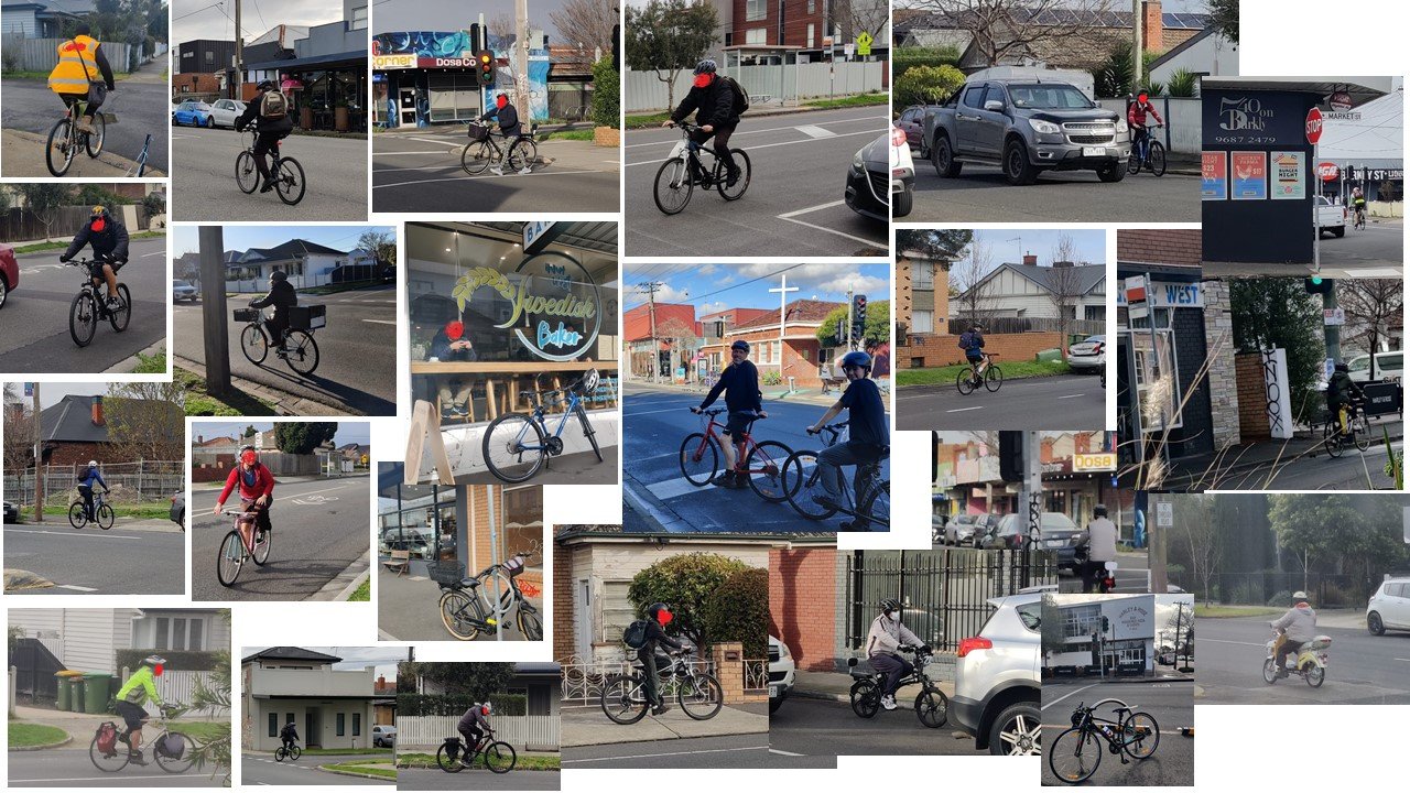 "nobody rides bikes.jpg" Montage created from 48 hours in West Footscray. Image: Bike West