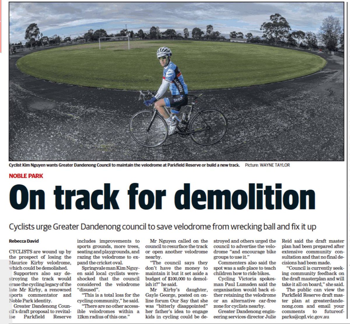 Saving Melbourne's cycling history: talking about Maurice Kirby Velodrome