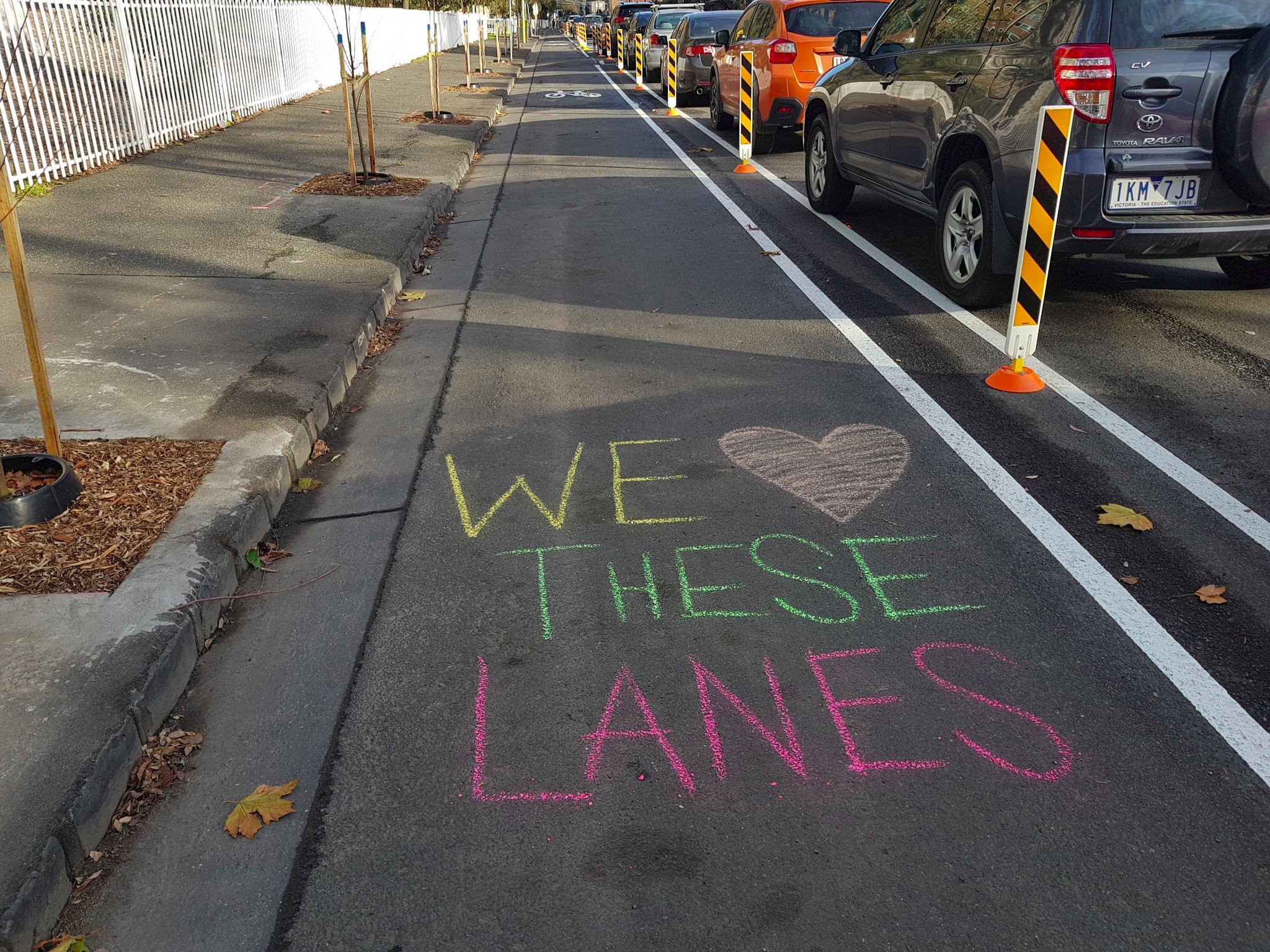 Yay for Elizabeth Street protected bike lanes trial!