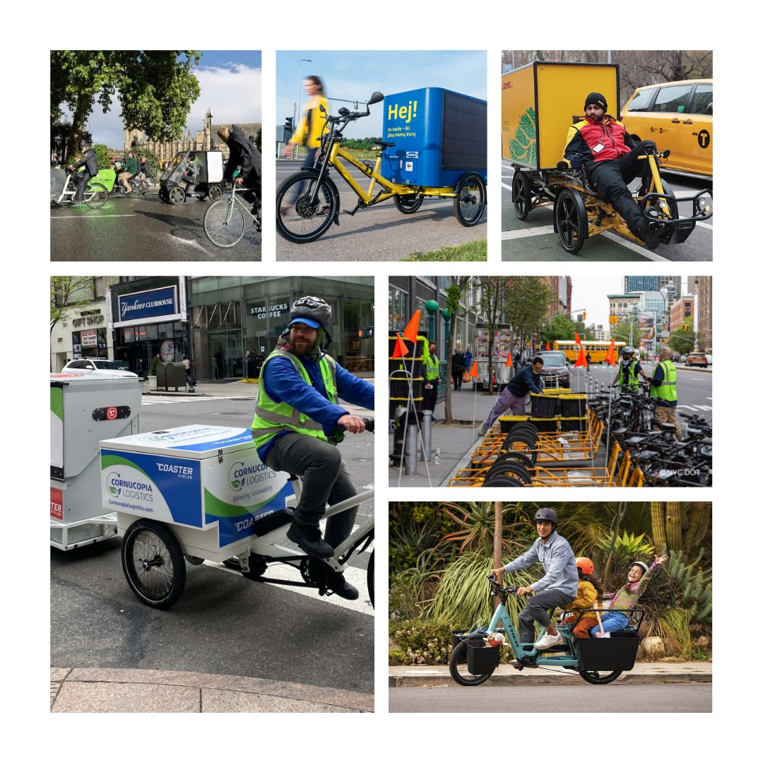 Various e-cargo bikes for personal & commercial use: images supplied