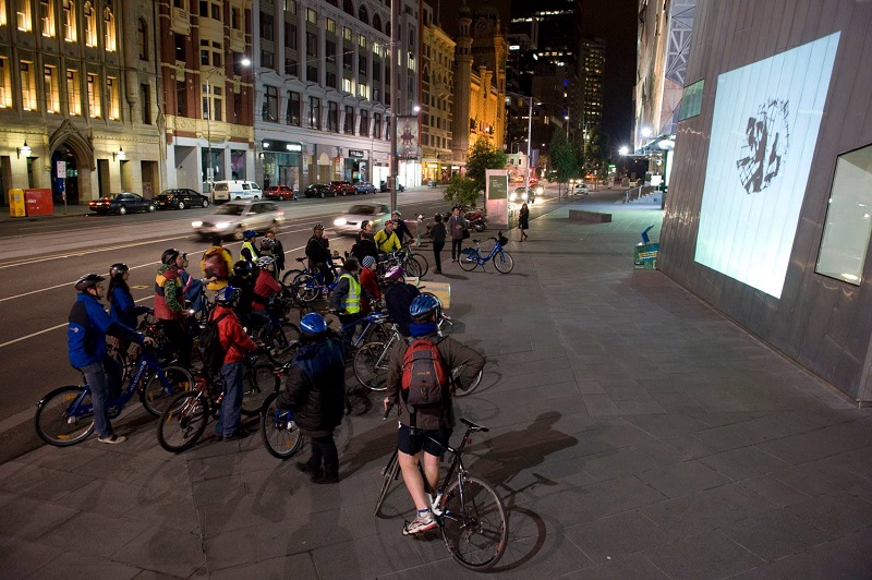 Projector Bike screening in Melbourne