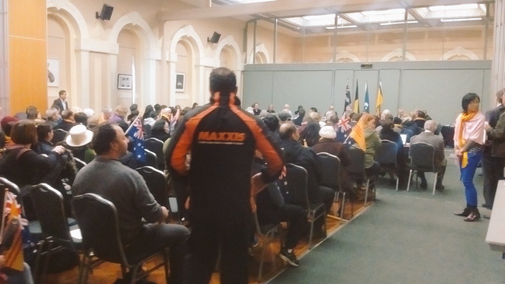 A packed Richmond Town Hall for Yarra Council Meeting, 2nd August 2016