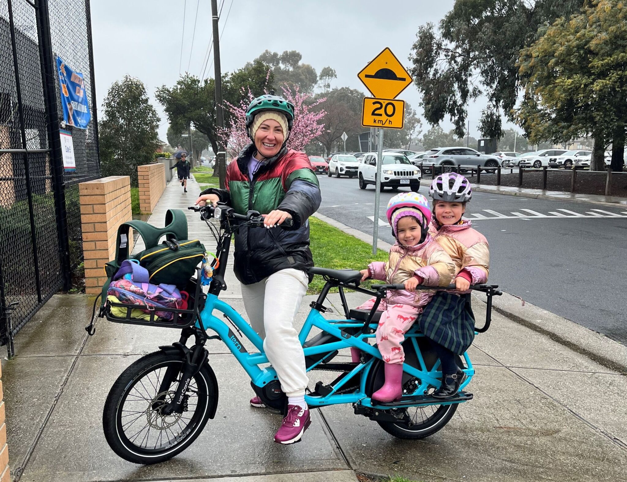 'Families switching to fun, fuss-free school runs through Ride & Stride e-cargo bike trials' Image credit: Zero Carbon Merri-bek