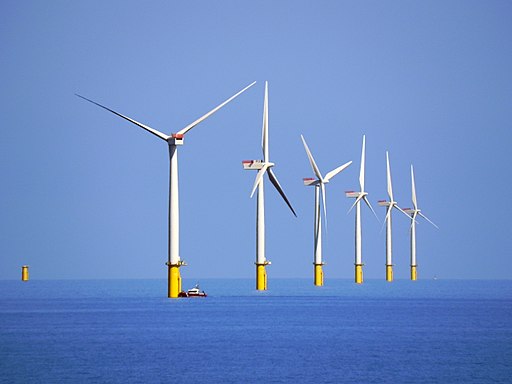An offshore wind farm.