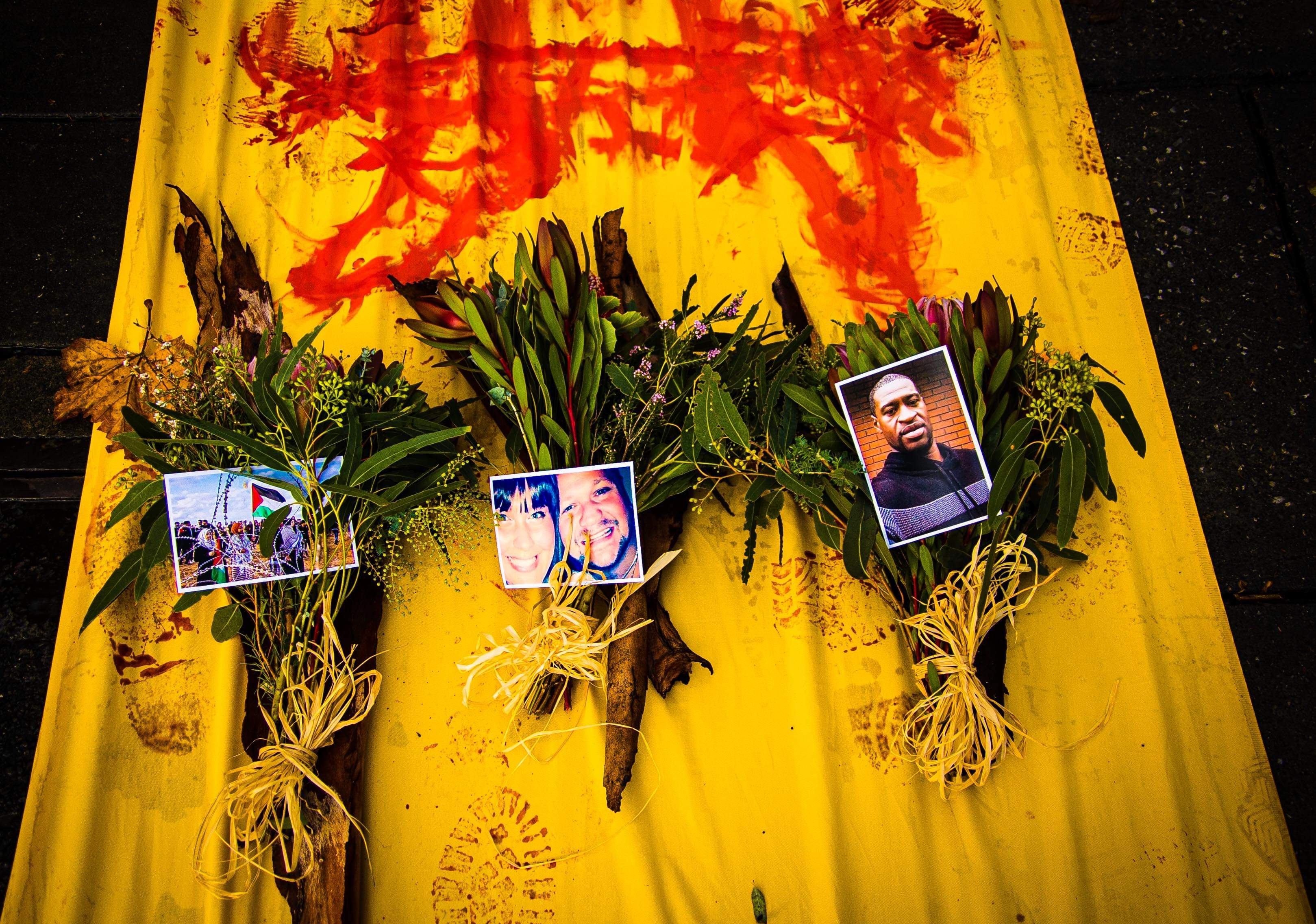 Justice for Wayne Fella Morrison, Palestine and George Floyd. Anniversary actions on unceded Kaurna country 25/05/21