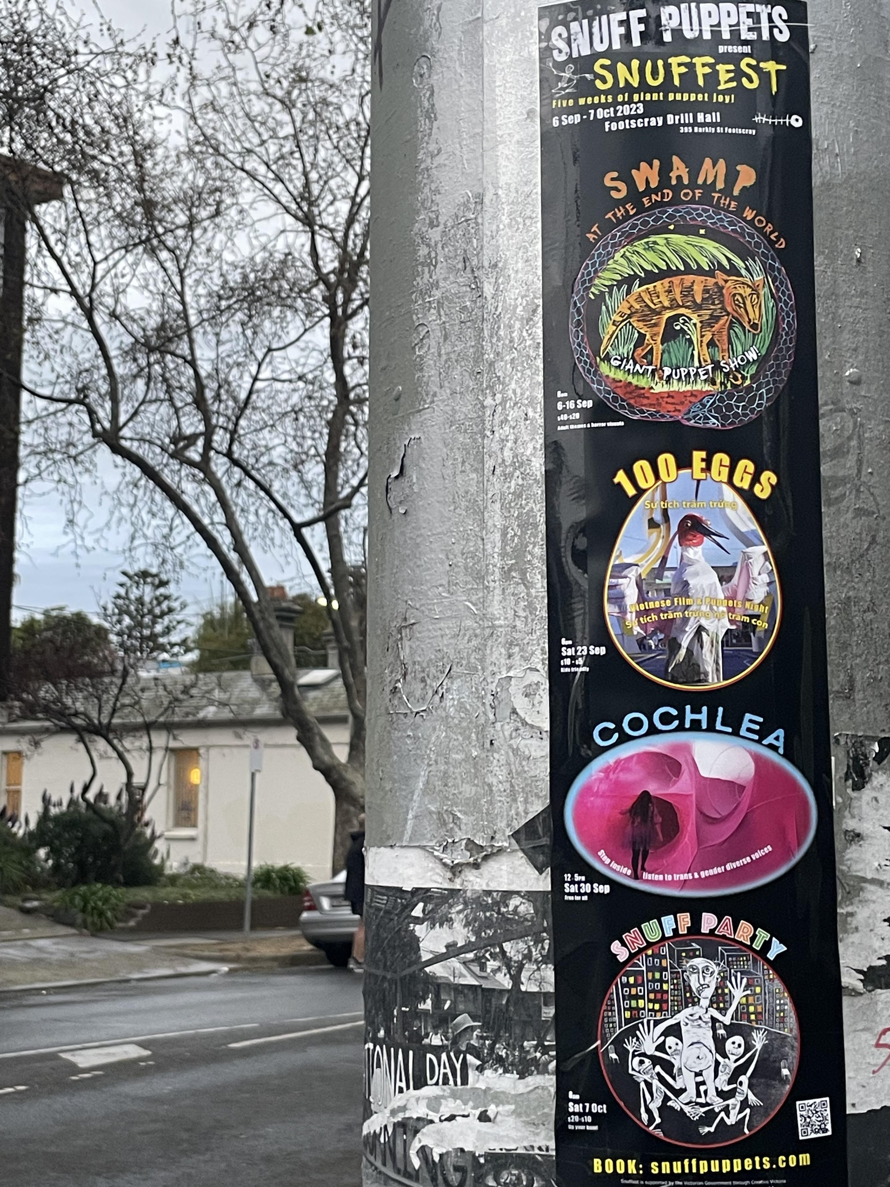 Snuffest poster in Footscray. Image: Phuong