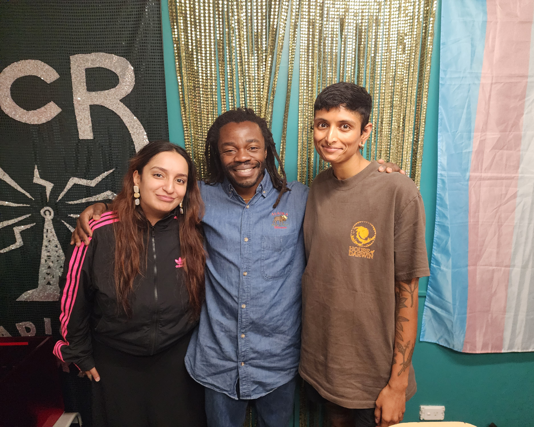 Inez, Demi Adejuyigbe and Priya in 3CR's Studio 1.