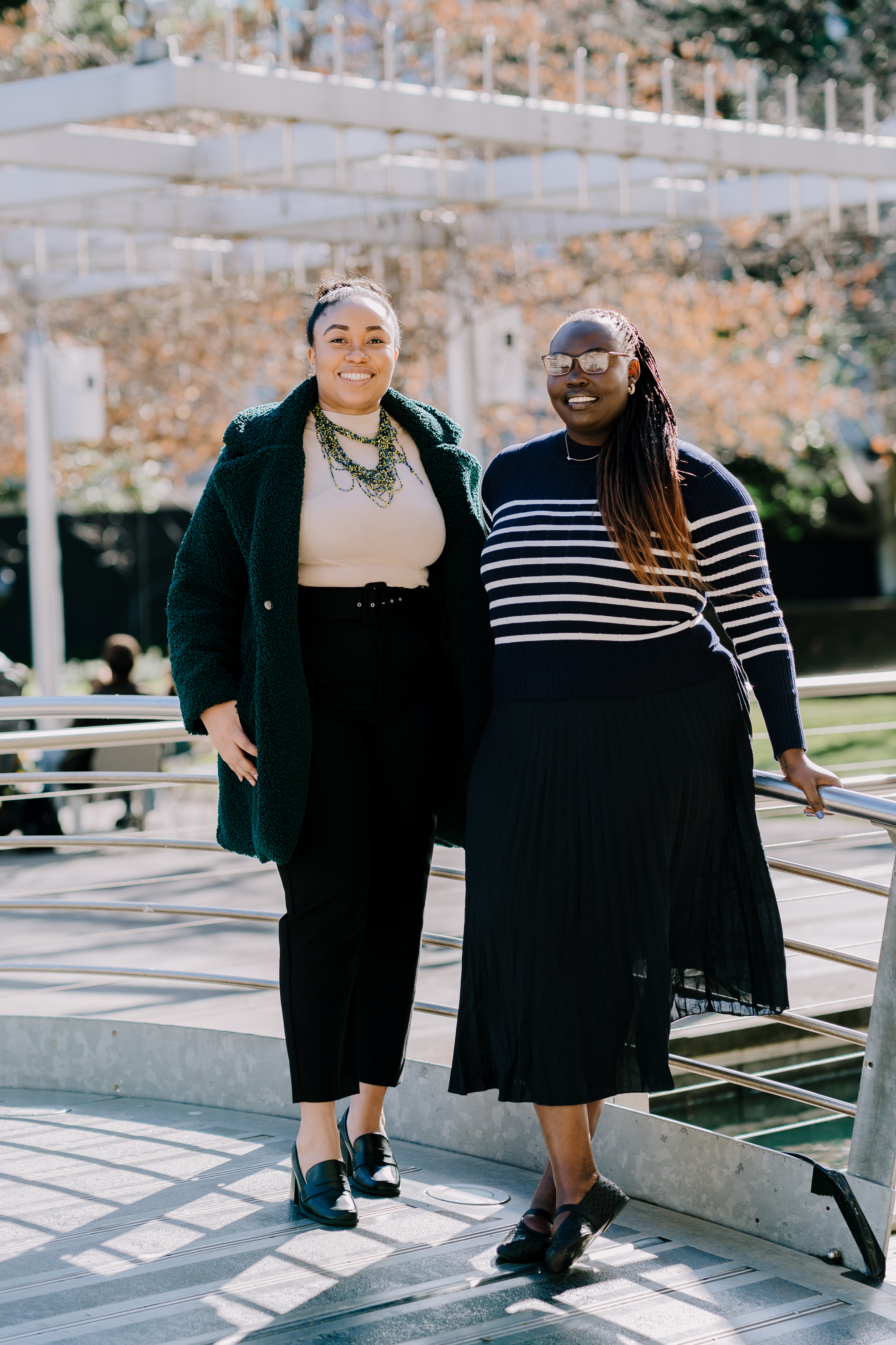 Geskeva Komba (left) and Ruth Nyaruot Ruach (right).
