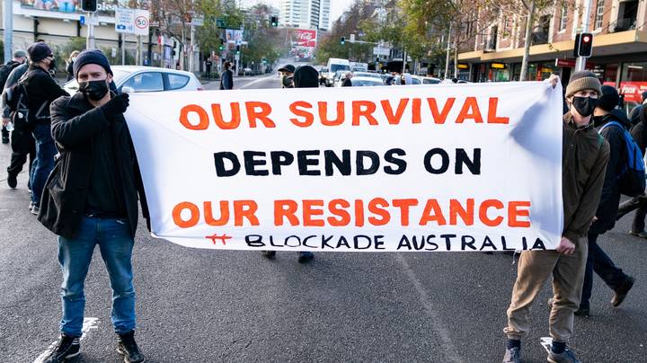 Blockade Australia in Sydney, Australia, June 2022