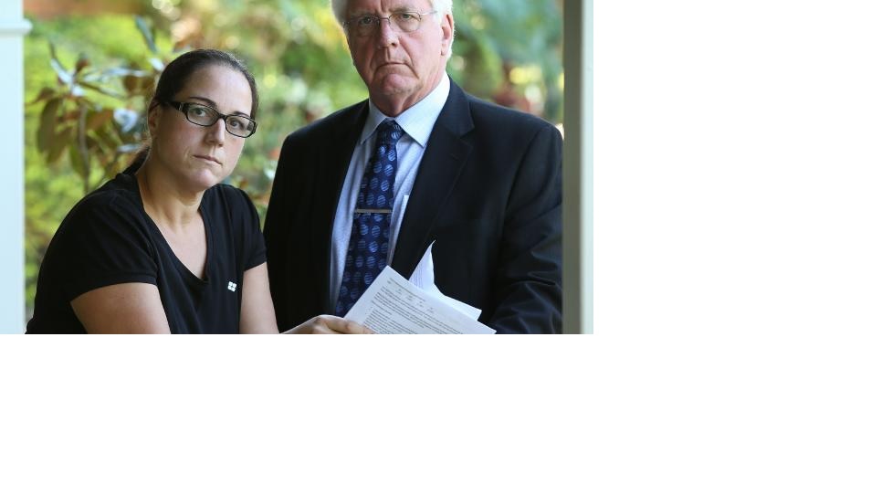 Penny Vickers with her actuary father Allen Truslove in Brisbane. Picture: Lyndon Mechielsen/The Australian