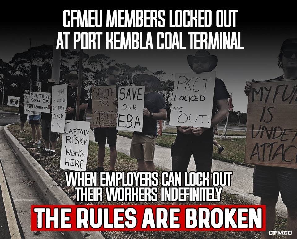 Port Kembla Coal Terminal Workers locked out again