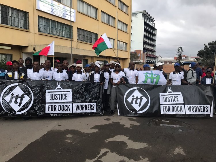 The 43 Madagascan dockers, sacked by ICTSI for joining a union