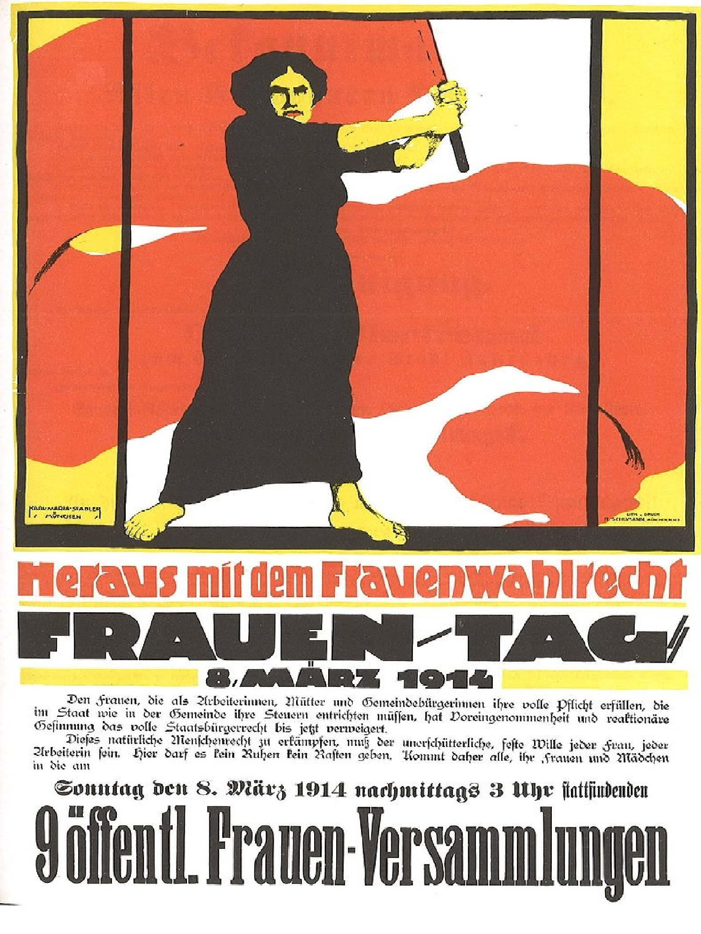 1914 Women's Day poster - calling for the vote