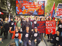 Victorian RAFFWU members at a rally
