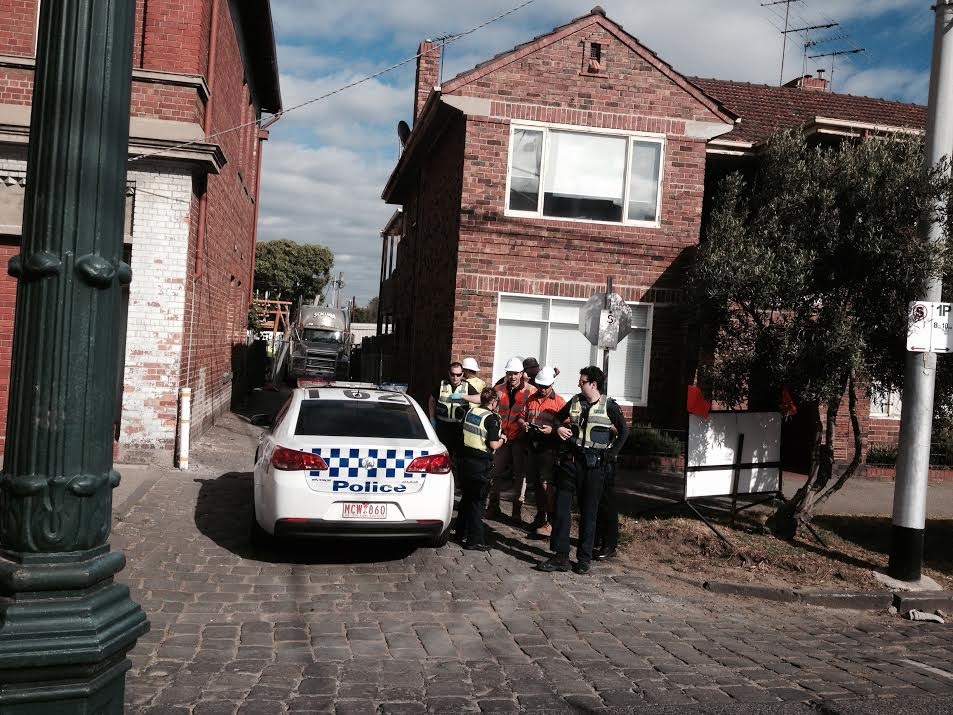 Police called to an Albert Park site when CFMEU site visit feared