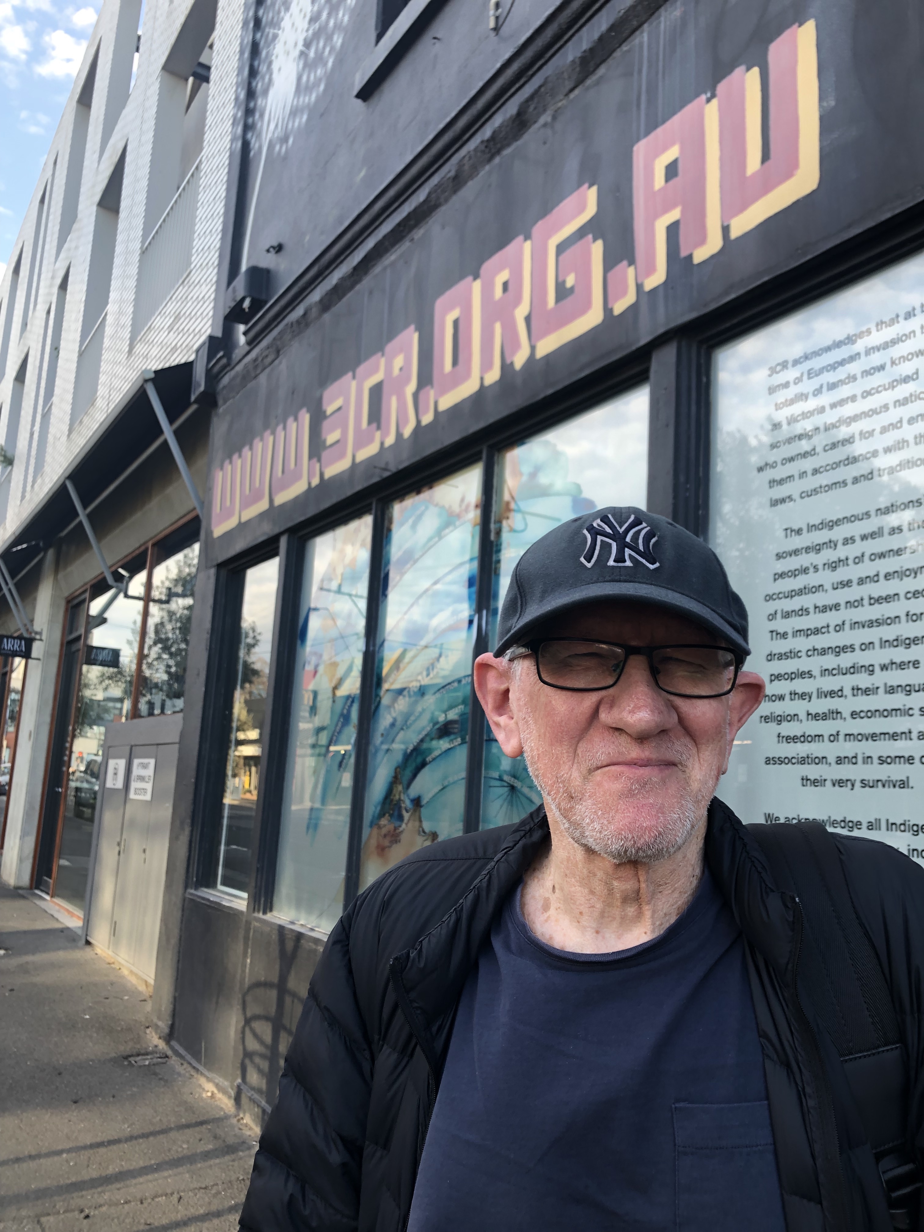 Grant Caldwell outside 3CR