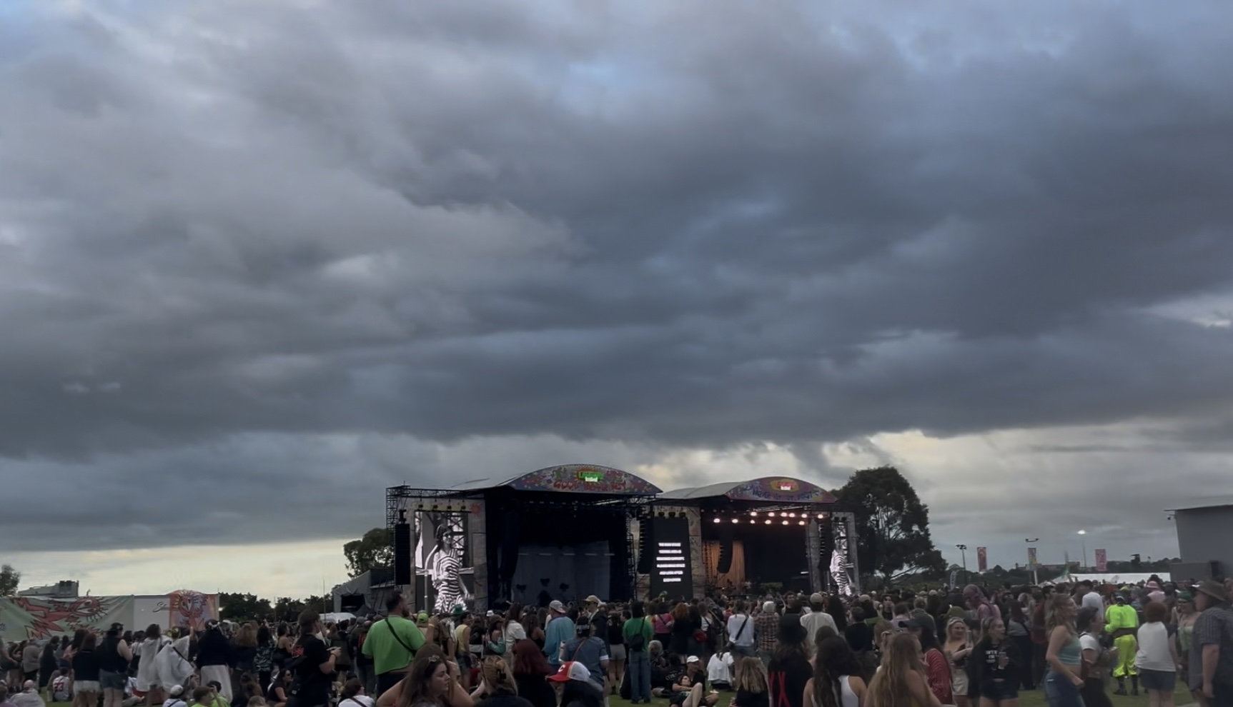 Laneways 2025, before the flash rainstorm.