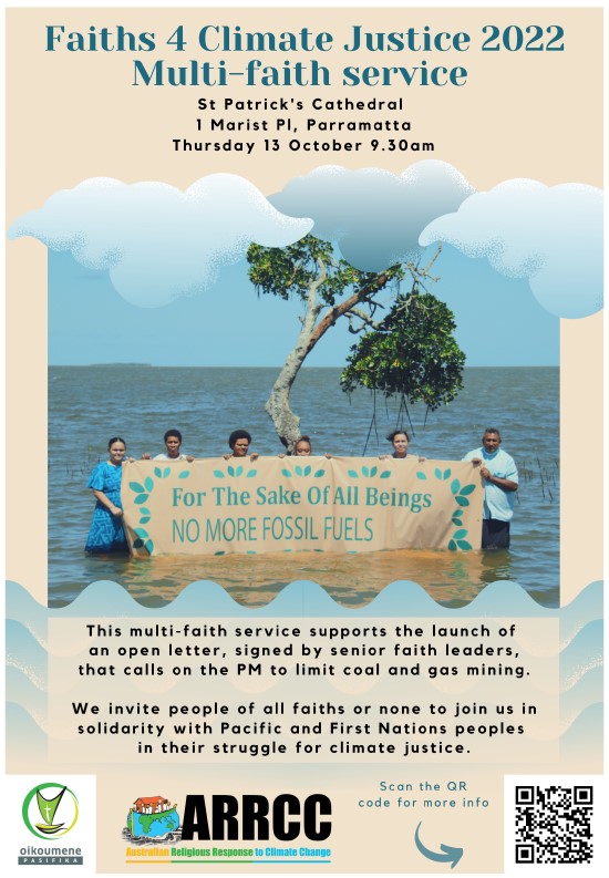 Climate Justice Multi faith event at St Patricks Parramatta