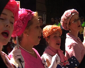 The John Howard Ladies Auxillary Fanclub. Image Courtesy - commons social change library Rocky