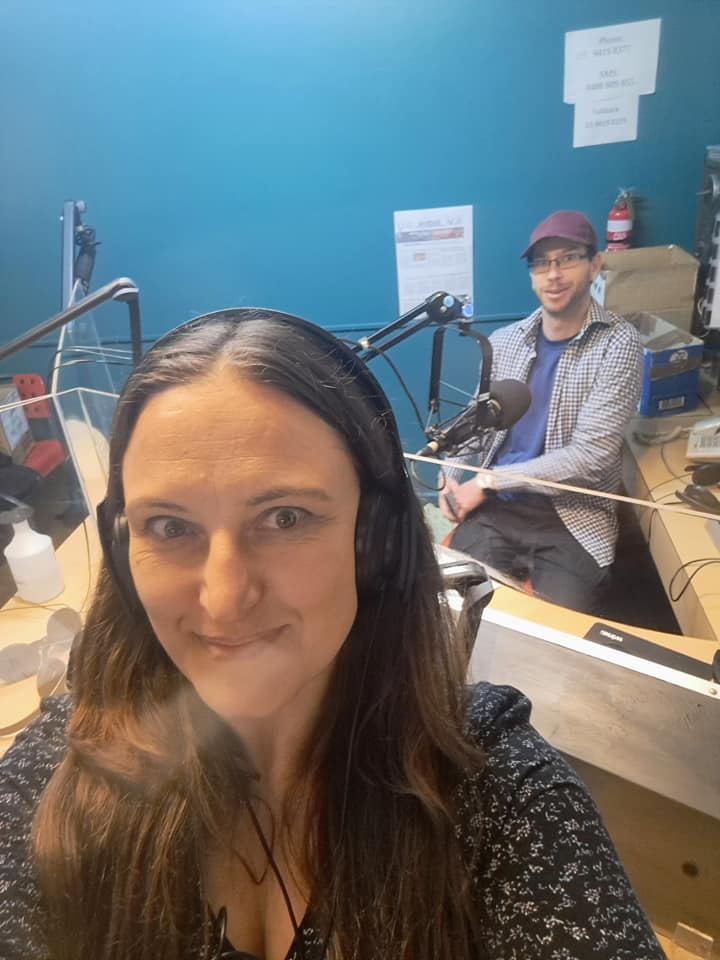 Photo of Meg and Nick in the 3CR studio