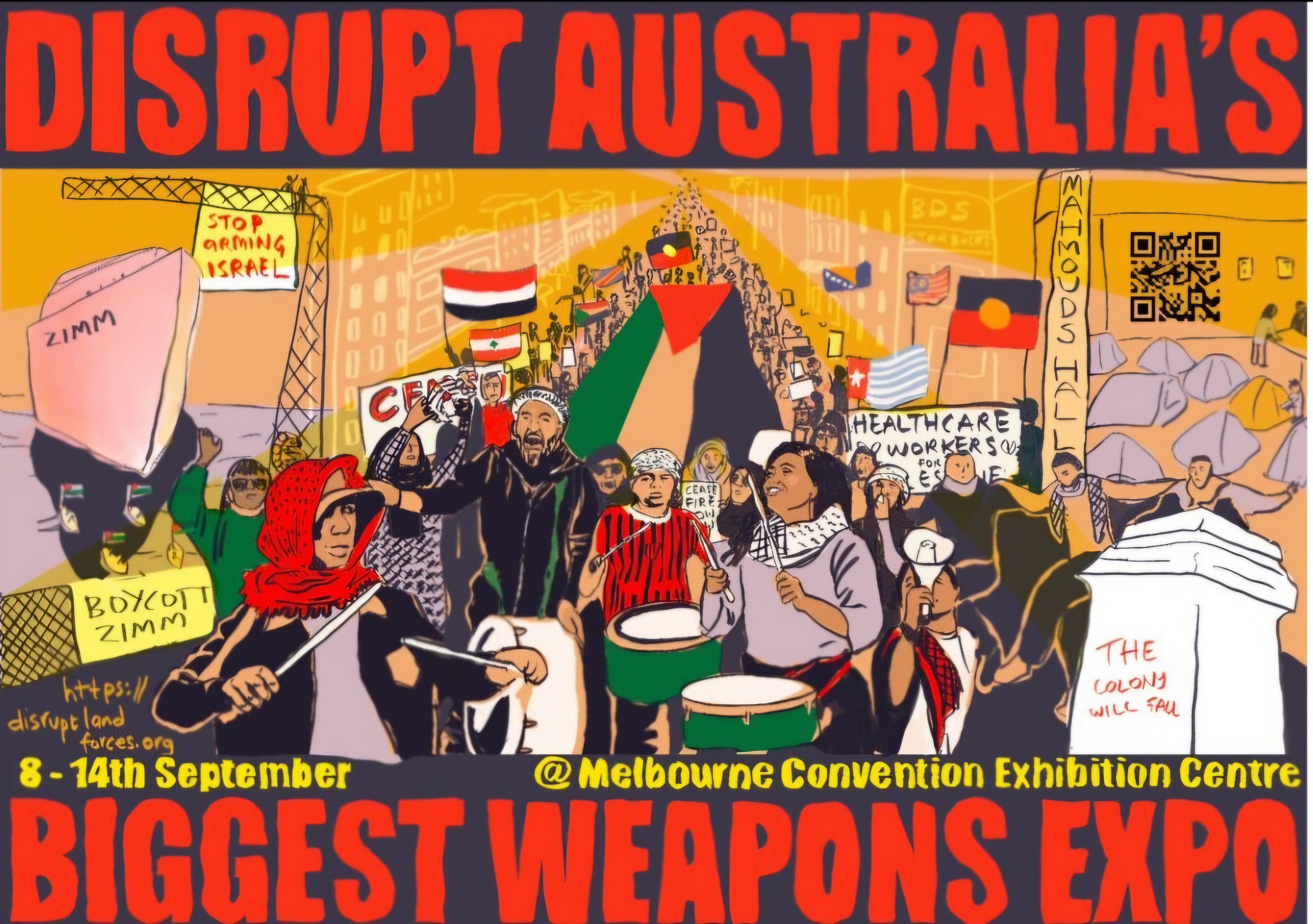 Disrupt Land Forces poster from DLF. Source: https://disruptlandforces.org