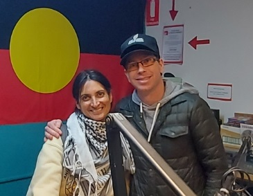 Sheena and Nick in the 3CR studio